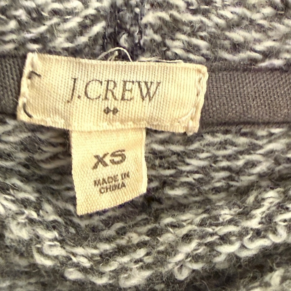 J. Crew Marled Gray Cowl Neck Sweater Pullover‎ Long Sleeve Women XS - Picture 7 of 12